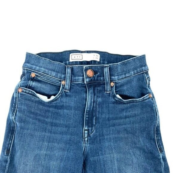 AYR The Chiller Mid-Rise Skinny Jeans Sunrise Blue Medium Wash size 26 - Picture 3 of 10